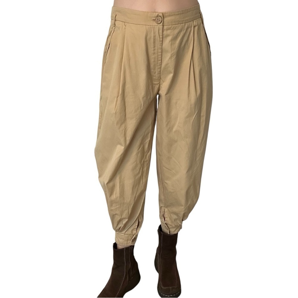 Free People Trousers Pants Cropped Tan Khaki Casual Boho Summer Size 4 Small